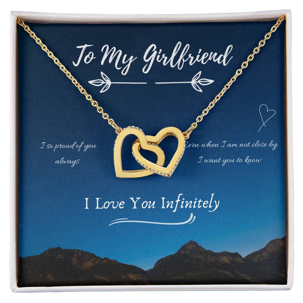 SiorJewelry - Interlocking Hearts Necklace (Yellow & White Gold Variants)