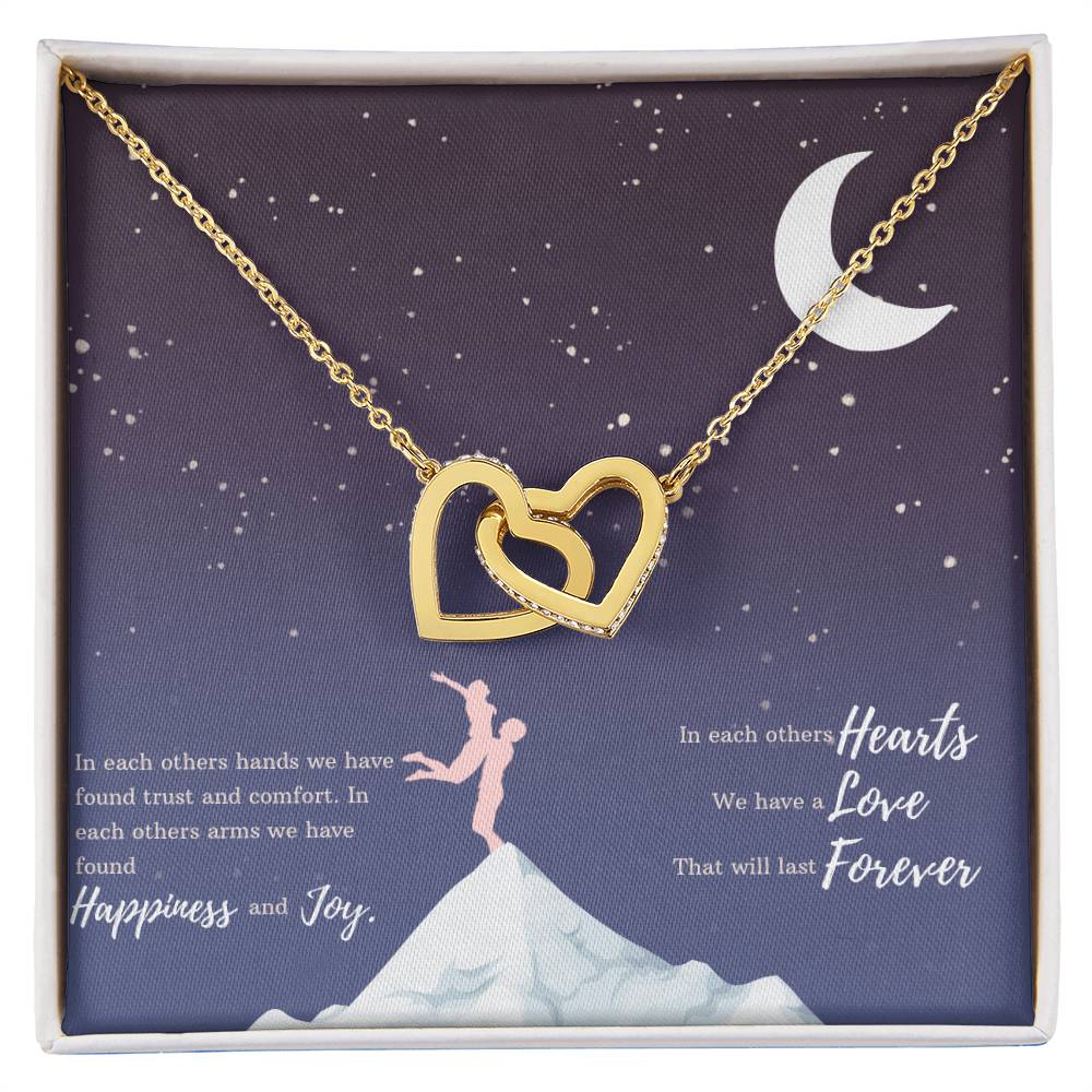 SiorJewelry - Interlocking Hearts Necklace (Yellow & White Gold Variants)